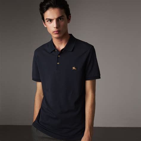 burberry navy polo shirt|Burberry polo shirts for men.